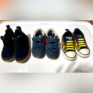 Set of three size 7 boys shoes. Very good condition. Ugg, Saucony and Converse